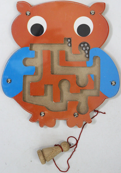 Wooden Maze Round Wooden Labyrinth Maze Toys Brain Teaser Magnet Puzzle Game, Learning Toys for Birthday/Return Gifts Puzzle -Indoor Game (Pack of 7)