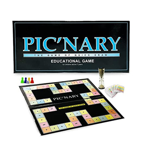 PIC’NARY Educational Board Game the Game of Quick Draw, Word Guessing Game for Kids (Multicolor)