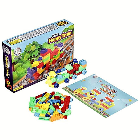 Building Blocks - Junior Happy Train Set for Kids – Boys and Girls, develop building and construction skills