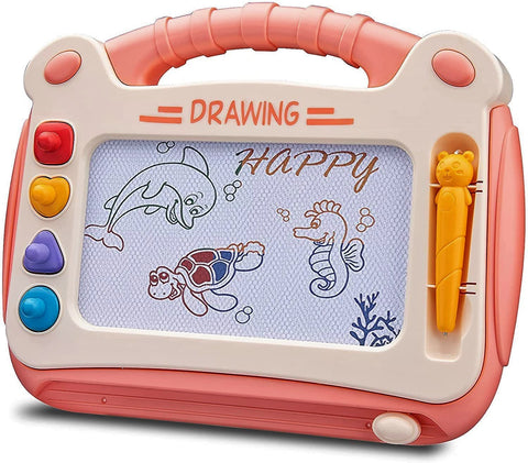Art & Fun Colorful Magic Slate for Kids Pen Magnetic pad erasable Drawing Writing Learning Board Kids Gift Toy Magnetic Painting Sketch pad for Baby & Children - (Multicolor)