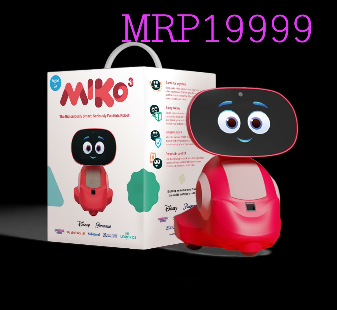 Miko 3 AI-Powered Smart Robot for Kids, STEM Learning Educational Robot,  Interactive Voice Control Robot with App Control, Disney Stories, Coding
