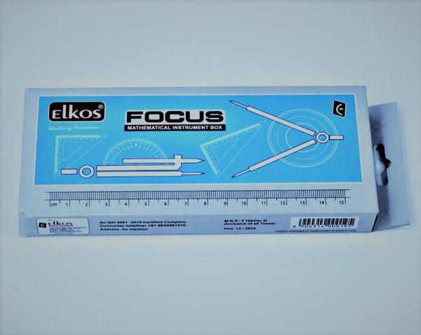 Focus Mathematical Instrument (Geometry) Box by Elkos – An ISO 9001 – 2015 Certified Company, High Quality and High Precision instruments