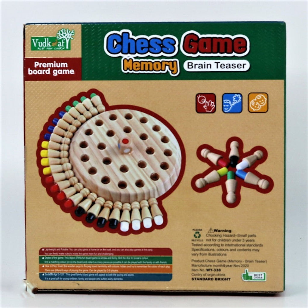 Wooden Brain Teaser Memory Chess Game | Perfect Mind Game for Kids and ...