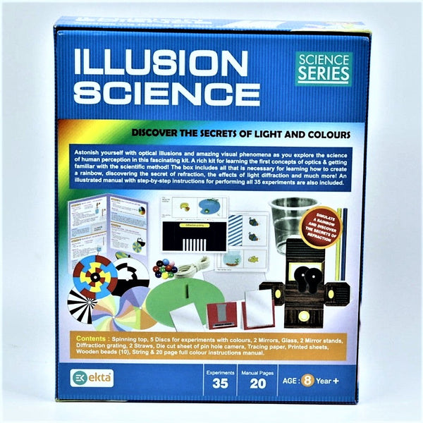 Illusion Science Kit for Kids with 35 Experiments Science Series Play Learning and Educational Kit Fiction for kids above 3 years age – Boys and Girls