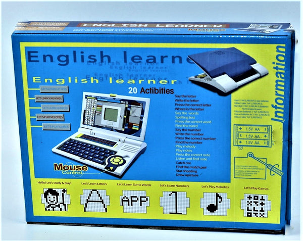 English Learner Laptop/Educational Notebook Computer for Kids above 3 Years - 20 Fun Activity Learning Machine Now Learn Letter, Words, Games, Mathematics, Music, Logic, and Memory Tool