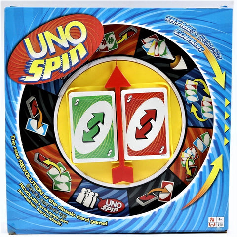 UNO Spin Card Game for Kids & Adult – Fast Fun for Everyone – For 2-10 Players (Multicolor)
