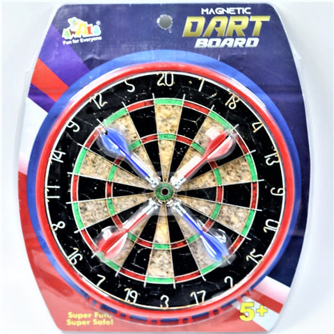 D–Dart Magnetic Dartboard Board Game Set - Bulls eye Dart Board with 6 pcs Safe Darts for Indoor and Outdoor Game (35cm Diameter)