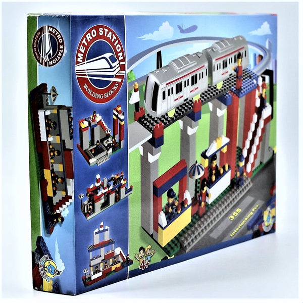 Metro Station 355 pcs Interlocking Building Blocks Set for Kids (Multicolor)