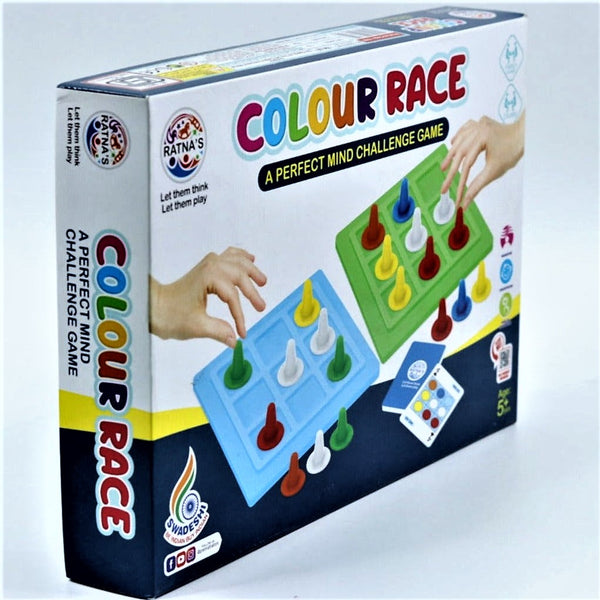 Color Race. A Perfect Mind Challenge Indoor & Outdoor Board Game for Kids