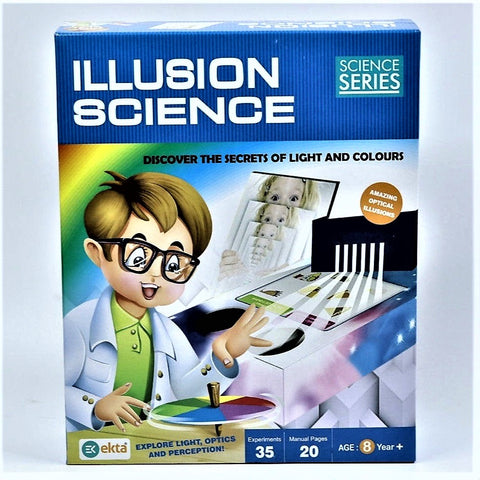 Illusion Science Kit for Kids with 35 Experiments Science Series Play Learning and Educational Kit Fiction for kids above 3 years age – Boys and Girls