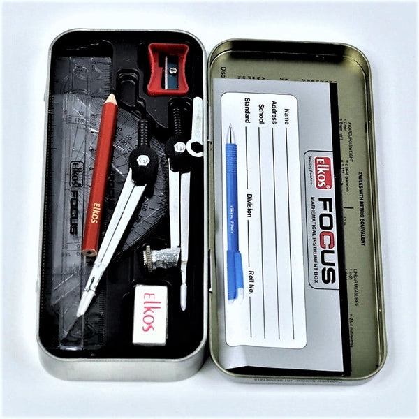 Focus Mathematical Instrument (Geometry) Box by Elkos – An ISO 9001 – 2015 Certified Company, High Quality and High Precision instruments