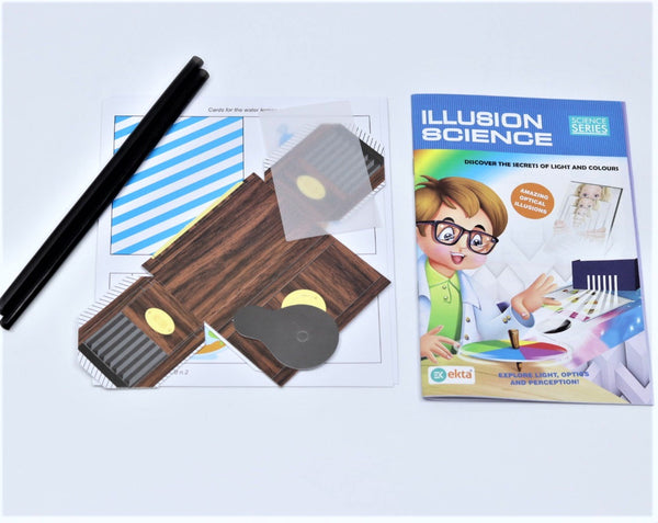 Illusion Science Kit for Kids with 35 Experiments Science Series Play Learning and Educational Kit Fiction for kids above 3 years age – Boys and Girls