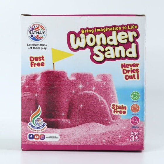 Wonder Sand 500g Smooth Sand for Kids with One Big Mold (Without Tray) (Pink Color) – for Kids