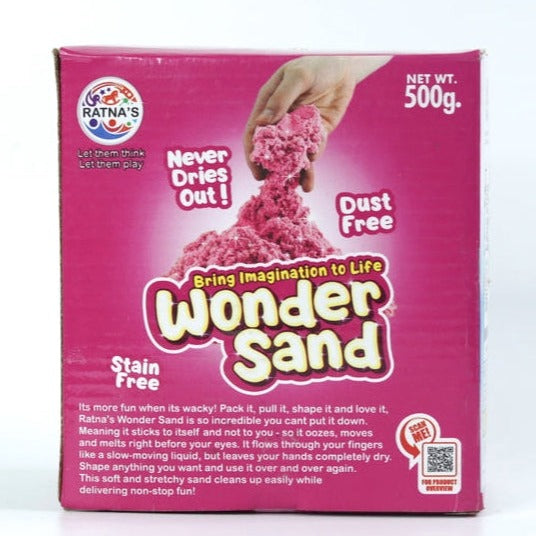 Wonder Sand 500g Smooth Sand for Kids with One Big Mold (Without Tray) (Pink Color) – for Kids