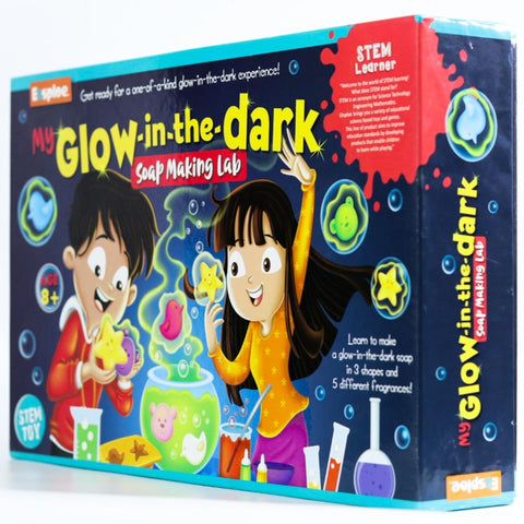 My Glow-in-The-Dark Soap Making Lab, Learning & Educational DIY Activity Toy kit, for Boys and Girls (Multicolor)