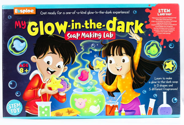 My Glow-in-The-Dark Soap Making Lab, Learning & Educational DIY Activity Toy kit, for Boys and Girls (Multicolor)