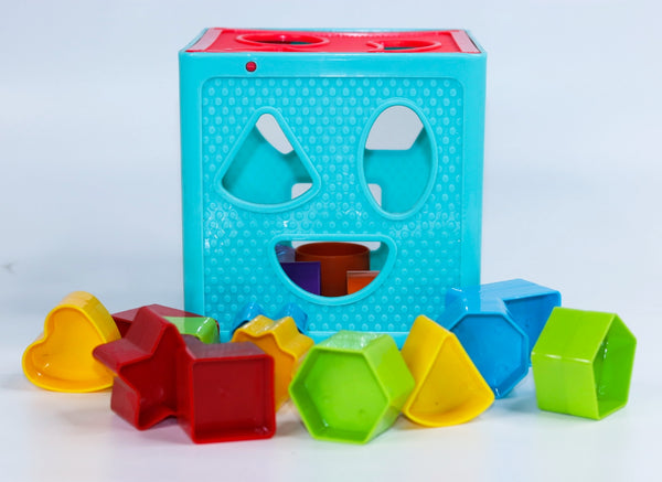 Shape Sorter Cube Senior with 18 Shapes and Different Colors Kids Activity Learning and Educational Toys (Multicolour)