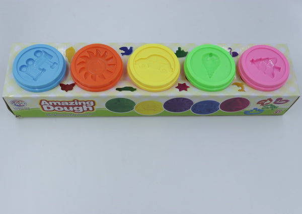 Amazing Dough Activity Soft Clay with Molds for Kids (Multicolor)