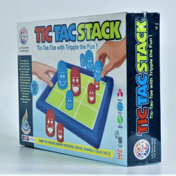 TIC TAC Stack Mind Challenging Strategy Family Board Game for Kids & Adults