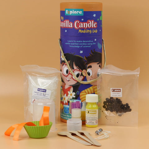My Vanilla Candle Making Lab - Learning & Educational DIY Activity Toy Kit, for STEM learners Ages 6+ of Boys and Girls- Multicolor