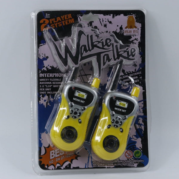 Walkie Talkie | Extendable Antenna | Effective Communication Interphone | 2 Way Radio Toy | Walkie Talkie Set for 3-12 Year Old Boys Girls, Up to 20 Meter Outdoor Range Yellow