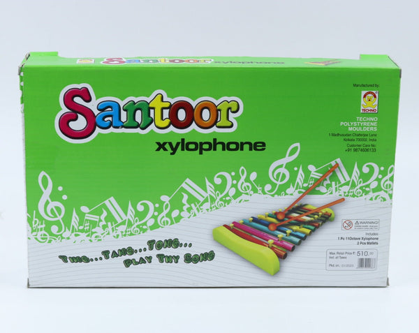 Santoor Xylophone Musical Toys for Kids with 11 Nodes 2 Mallets Musical Sound Instrument Toys for Kids Boys & Girls