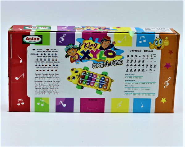 King Xylo Masti Time Bright Color Xylophone – 7 Smooth Nodes 2 Non Toxic Mallets