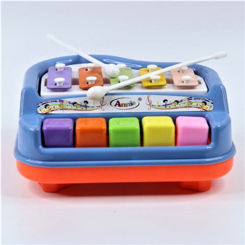 2 in 1 Piano Xylophone Toy with Colorful Keys for Toddlers and Kids Non-Battery Operated