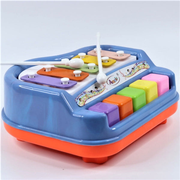 2 in 1 Piano Xylophone Toy with Colorful Keys for Toddlers and Kids Non-Battery Operated