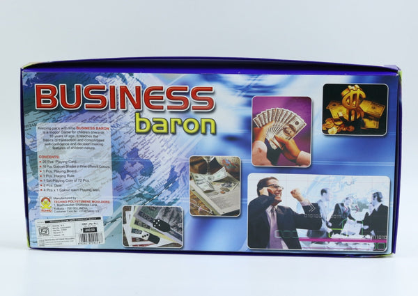 Business Baron Money & Assets Board Game / Indoor or Outdoor Board Games for Kids, Adults & Family / Buying & Selling Business Board Game