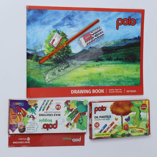 Polo Junior Kit – Drawing and Coloring Set for Kids - Boys and Girls