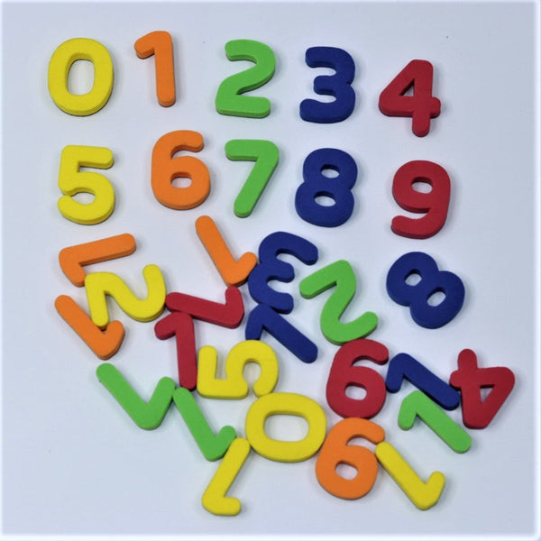 123 Magnetic Numbers - 30 Magnetic Numbers That Work on any Fridge and Dry Erase Magnetic Board - Ideal for Number Sequencing & Learning - Child Safe Foam Alphabets with Full Magnet Back