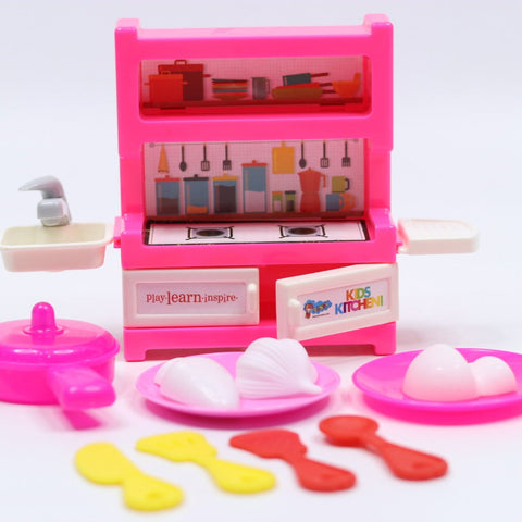 Kitchen Pretend Play Toy Set for Kids made of Colorful Plastic and Wood Boys and Girls