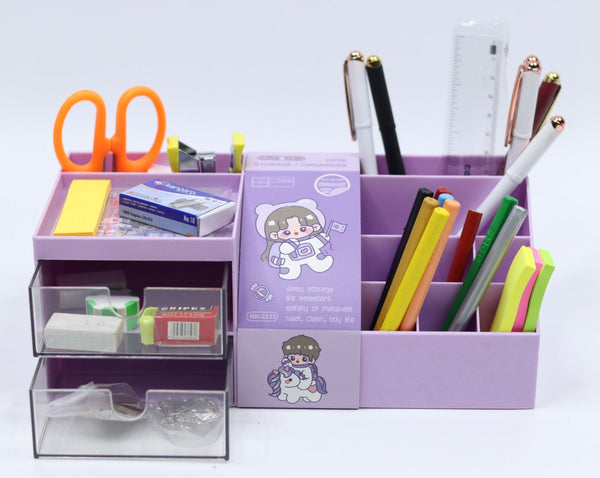 Desk Storage / Organizer Box made of High Quality Plastic with Multiple Compartments and Drawers