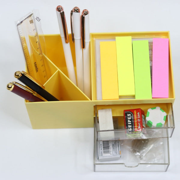 Desk Storage Box made of High Quality Plastic, Bright Color Keep your table Organized