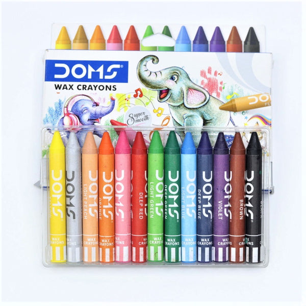 DOMS Jumbo Wax Crayon – 12 Shades, 1 FREE Silver Crayon