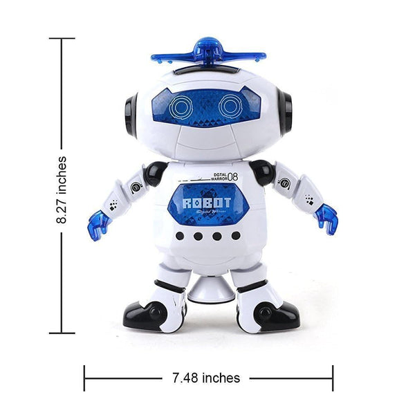 Dancing Robot with 3D Lights and Music, Non Toxic Plastic – White, Science Fiction for kids above 3 years age – Boys and Girls