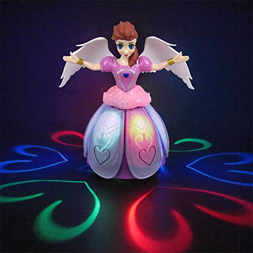 Angel Girl with Light and Music, Dancing Rotating Musical Fairy Princes Angel Doll Toy for Kids (Angel Girl)