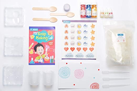 My Soap Making Lab Science Learning & Educational DIY Activity Kit for Kids, STEM Learner Kit for Education and Creativity