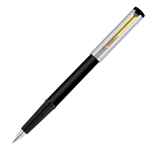 Parker Beta Silver Fountain Pen with Free 30 ml Black Ink Smooth Writing