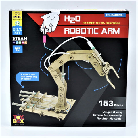 Zhirk H2O Robotic Arm. A Robotic Arm Science toy that Works only on Water (Multicolor) Made of Wood for Boys and Girls