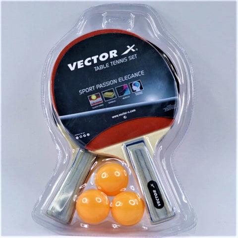 Vector X Combo Set of Table Tennis (Pack of 2 Bat and 3 Balls) for senior and junior players for Sports and Games