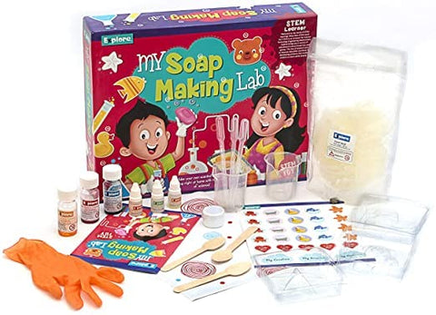 My Soap Making Lab Science Learning & Educational DIY Activity Kit for Kids, STEM Learner Kit for Education and Creativity