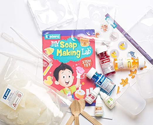 My Soap Making Lab Science Learning & Educational DIY Activity Kit for Kids, STEM Learner Kit for Education and Creativity