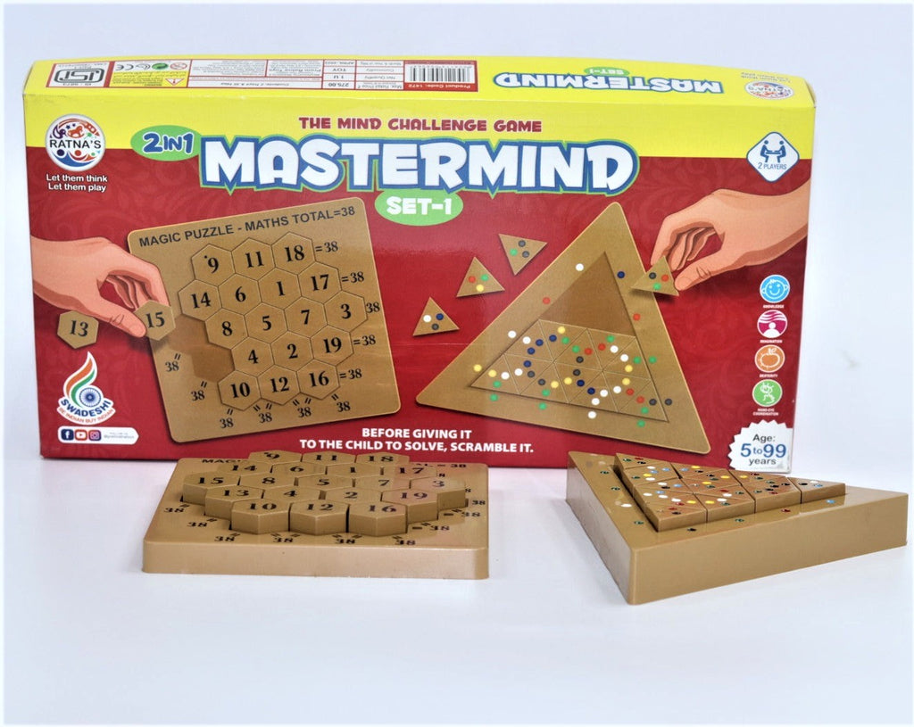 2 in 1 Mastermind Set 1 the Mind Challenge Puzzle Game for Kids (Multi ...
