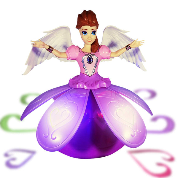 Angel Girl with Light and Music, Dancing Rotating Musical Fairy Princes Angel Doll Toy for Kids (Angel Girl)