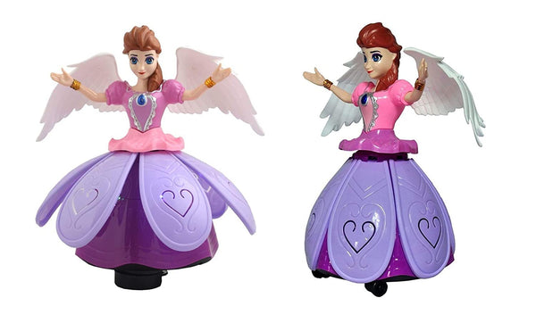 Angel Girl with Light and Music, Dancing Rotating Musical Fairy Princes Angel Doll Toy for Kids (Angel Girl)