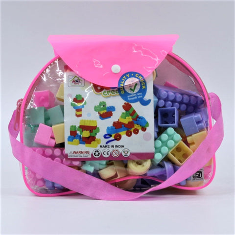 Small Stacking Building Blocks for Kids for Indoor Game on Educational Learning Activity for Girls