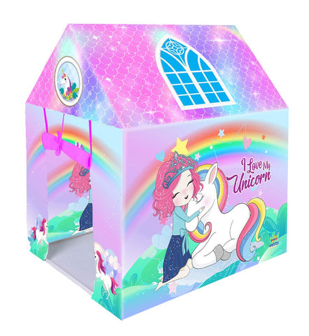 Unicorn World LED Tent House (37.2”x29”x41.2”) for Indoor and Outdoor Fun Bright Color Lead Free Pipes Easy to Assemble
