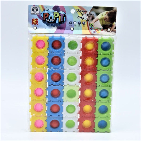 Pop-it Push Puzzle, Different Colors of Puzzle for Building Blocks, Helps for Study to Make Number & Alphabet, Relief Stress & Boost Brain Development (Multicolor)